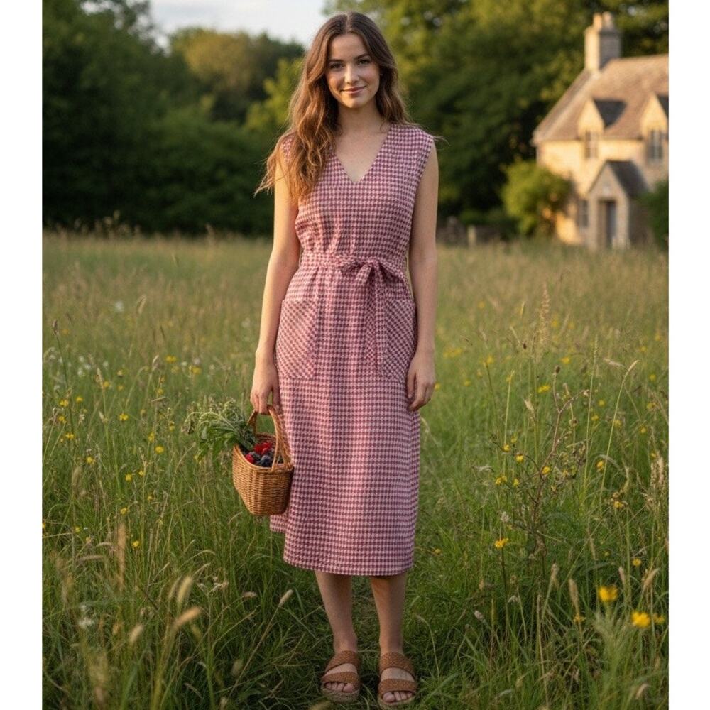 Vintage Late 70s Improved Living Gingham House Dress